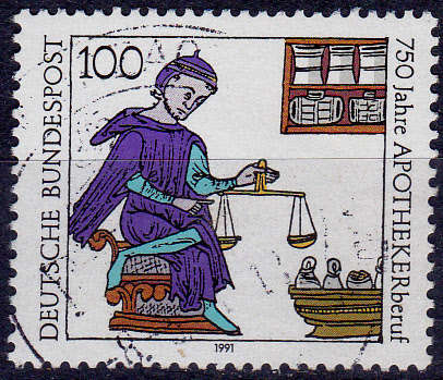 GERMANY 1991, 8 Jan. 750th ANNIV DUTY OF CHEMISTS, single, UH, CV+/- R 10.00 view scans