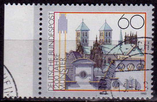 GERMANY 1993, 14 Jan. 1200th ANNIV OF MUNSTER, single, UH, CV+/- R 10.00 view scans