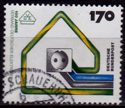 GERMANY 1993, 14 Jan. 100th ANNIV SOC OF ELECTRO TECHNICIAN, single, UH, CV+/- R 20.00 view scans