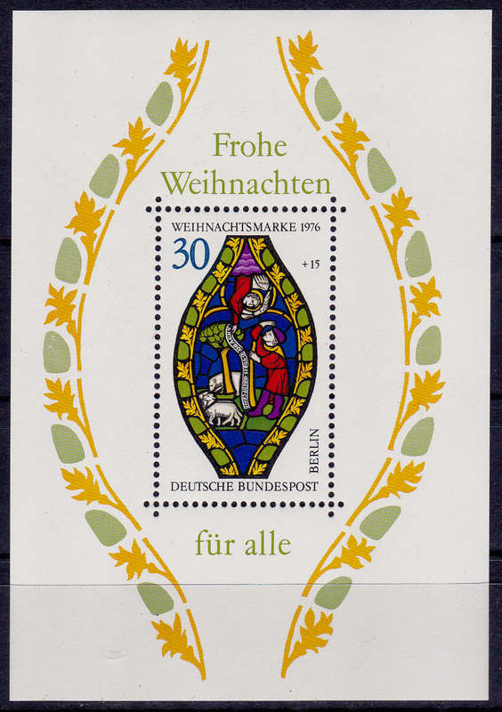 GERMANY BERLIN 1976, 16 Nov. CHRISTMAS STAMPS, minisheet, MNH, CV +/-R 15.00 view scans