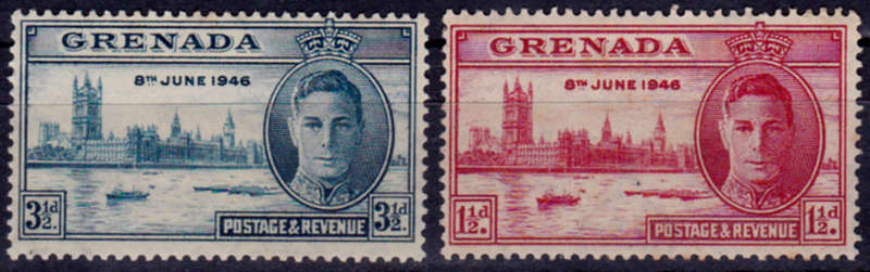 GRENADA 1946, 25 Sept. VICTORY, set, MH CV +/-R 10.00 view scans