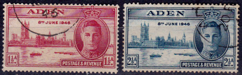 ADEN 1946, 15 Oct. PEACE, set, UH CV +/-R 20.00 view scans