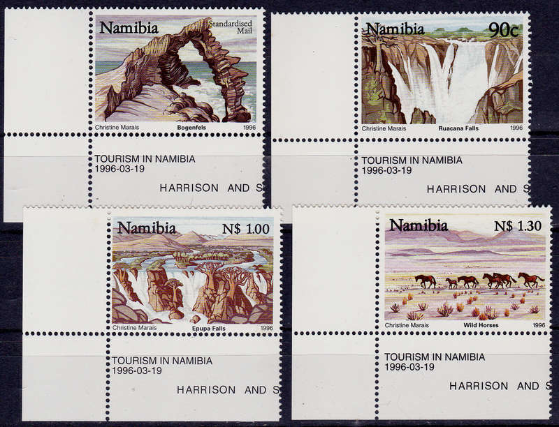 NAMIBIA 1996, 1 April. TOURISM IN NAMIBIA, set, MNH, CV R 20.00 view scans