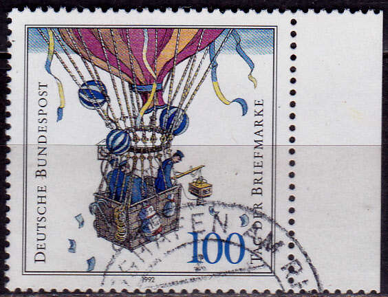 GERMANY 1992, 15 Oct. DAY OF STAMPS, single, UH, CV+/- R 10.00 view scans