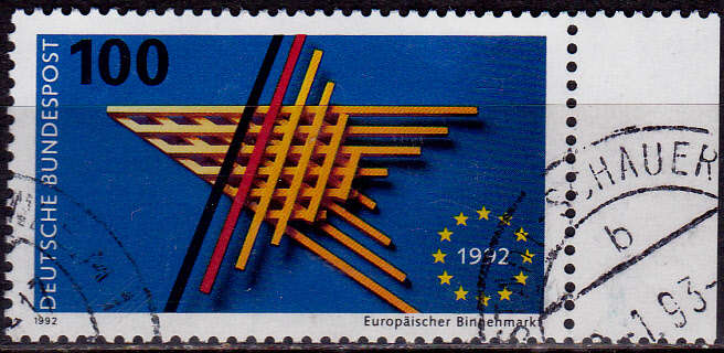 GERMANY 1992, 5 Nov. INNER MARKET OF THE EU92, single, UH, CV+/- R 10.00 view scans