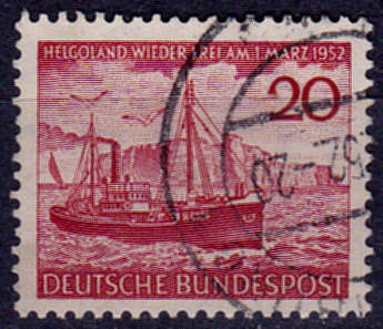 GERMANY 1952, 6 Sept. LIBERATION OF HELGOLAND, single, UH, CV+/- R 175.00 view scans