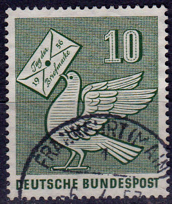 GERMANY 1956, 27 Oct. DAY OF STAMPS, single, UH CV +/-R 15.00 view scans