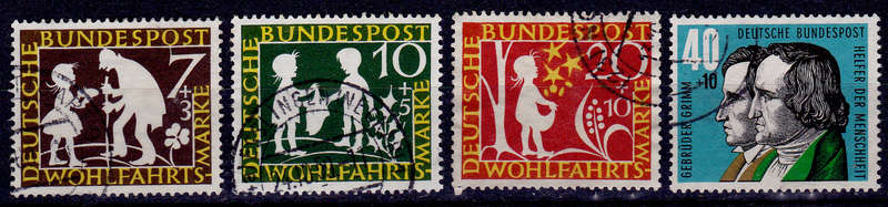 GERMANY 1959, 1 Oct. CHARITY STAMPS - FAIRY TALES, set, UH, CV +/-R 140.00 view scans