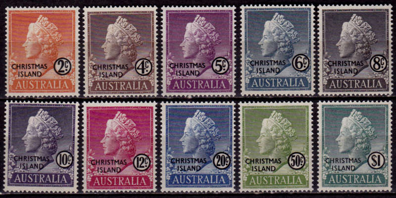 CHRISTMAS ISLANDS 1958, 15 Oct. QUEEN ELIZABETH II, set, MNH, CV +/-R 575.00 view scans