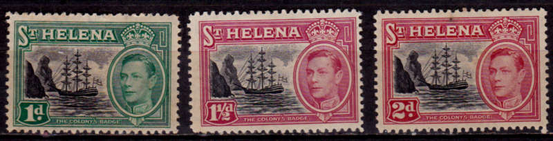 ST HELENA 1949, 1 Nov. KING GEORGE VI, set, MH, CV +/-R 100.00 view scans