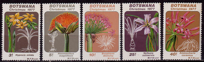 BOTSWANA 1977, 7 Nov. CHRISTMAS LILIES, set, MH, CV +/-R 55.00 view scans