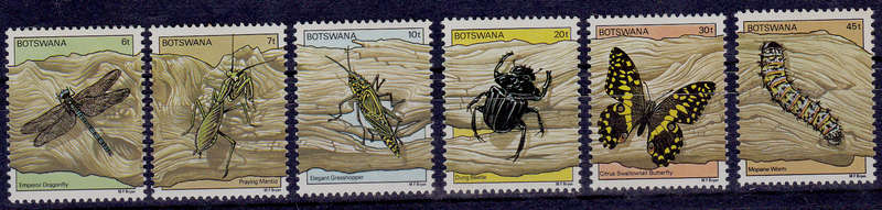 BOTSWANA 1981, 23 Feb. INSECTS, set, MH, CV +/-R 70.00 view scans