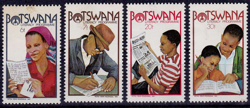 BOTSWANA 1981, 8 July. LITERACY PROGRAMME, set, MH, CV +/-R 40.00 view scans