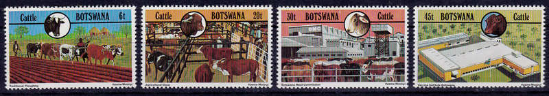 BOTSWANA 1981, 21 Sept. CATTLE INDUSTRY, set, MH, CV +/-R 50.00 view scans