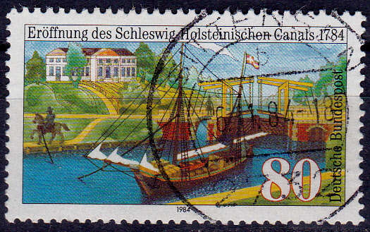 GERMANY 1984, 21 Aug. 200th ANNIV OPENING SCHLESWIG-HOLSTEIN, single, UH, CV+/- R 10.00 view scans