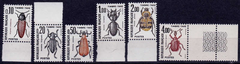 FRANCE 1982, 4 Jan. INSECTS BEETLES, set, MNH, CV+/-R 50.00 view scans