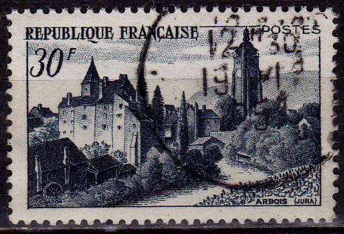 FRANCE 1951, 23 June. ARBOIS, single, UH, CV +/-R 5.00 view scans
