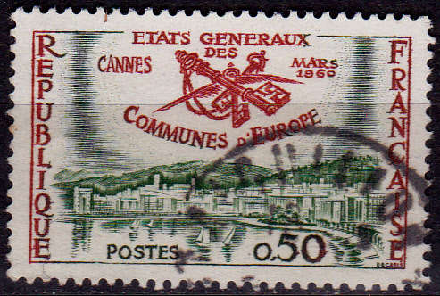 FRANCE 1960, 5 March. 5th MEETING EUROPEAN MAYORS, single, UH, CV +/-R 15.00 view scans