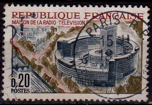 FRANCE 1963, 15 Dec. OPENING OF RADIO TV CENTRE, single, UH, CV +/-R 5.00 view scans