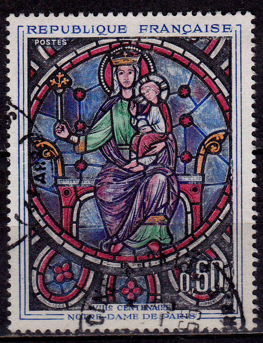 FRANCE 1964, 23 May. 800th ANNIV OF NOTRE DAME PARIS, single, UH, CV +/-R 10.00 view scans