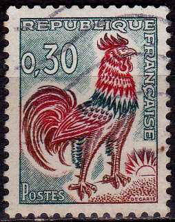 FRANCE 1965, 15 Jan. GALLIC COCK, single, UH, CV +/-R 5.00 view scans