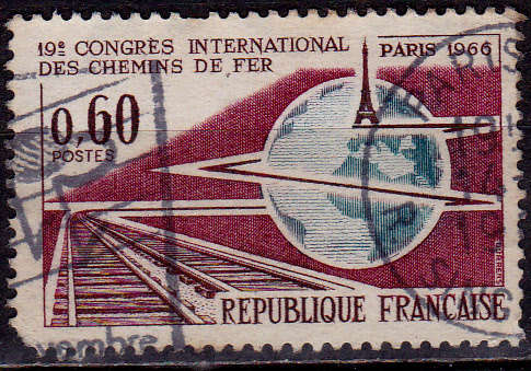 FRANCE 1966, 11 June. 19th INTERNATIONAL RAILWAY CONGRESS, single, UH, CV +/-R 10.00 view scans