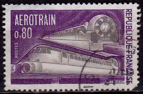 FRANCE 1970, 7 March. 1st HOVERTRAIN in SERVICE, single, UH, CV +/-R 10.00 view scans
