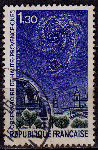 FRANCE 1970, 4 July. 1st HAUTE-PROVENCE OBSERVATORY, single, UH, CV +/-R 40.00 view scans