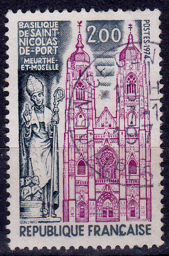 FRANCE 1974, 12 Oct. St NICOLAS-de-PORT, single, UH, CV +/-R 10.00 view scans