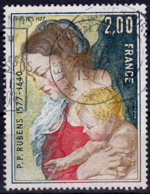 FRANCE 1977, 5 Nov. 100th ANNIV BIRTH RUBENS, single, UH, CV +/-R 10.00 view scans