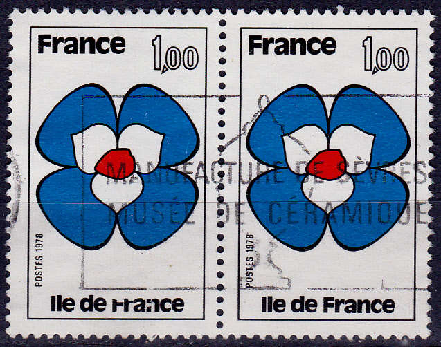 FRANCE 1978, 4 March. ILE DE FRANCE, single pair, UH, CV +/-R 20.00 view scans