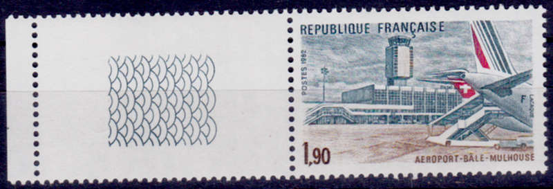 FRANCE 1982, 13 March. BASIL-MULHOUSE AIRPORT, single, MNH, CV +/-R 15.00 view scans