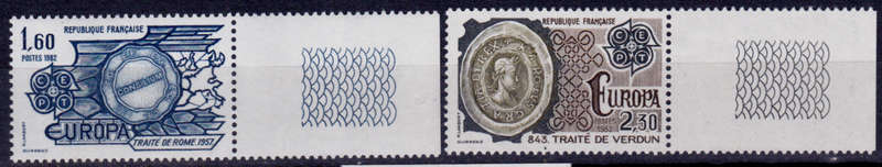 FRANCE 1982, 17 April. EUROPA STAMPS HISTORIC EVENTS, set, MNH, CV +/-R 45.00 view scans