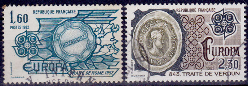 FRANCE 1982, 17 April. EUROPA STAMPS HISTORIC EVENTS, set, UNH, CV +/-R 30.00 view scans