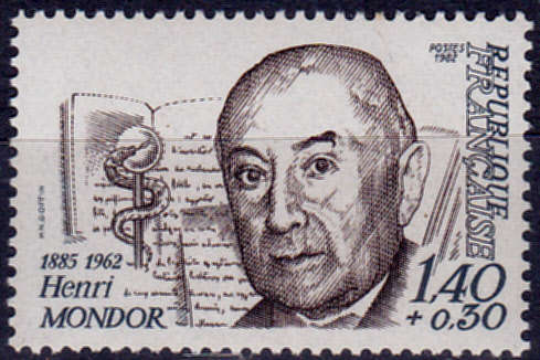 FRANCE 1982, 22 May. 20th ANNIV DEATH HENRI MONDOR, single, MNH, CV +/-R 15.00 view scans