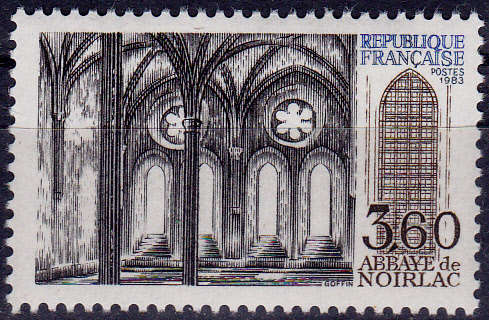 FRANCE 1983, 2 July. NOIRLAC ABBEY, single, MNH, CV +/-R 20.00 view scans