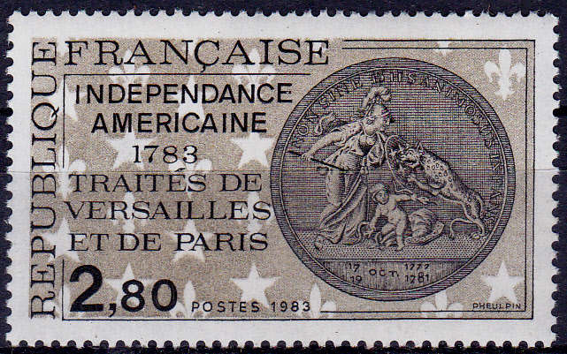 FRANCE 1983, 2 Sept. 200th ANNIV TREATY of VERSAILLES, single, MNH, CV +/-R 20.00 view scans