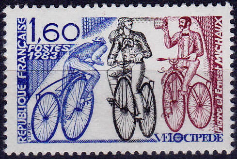 FRANCE 1983, 1 Oct. THE BICYCLE, single, MNH, CV +/-R 20.00 view scans