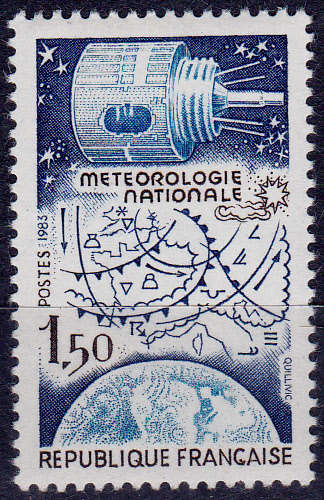 FRANCE 1983, 22 Oct. NATIONAL METEOROLOGY, single, MNH, CV +/-R 15.00 view scans