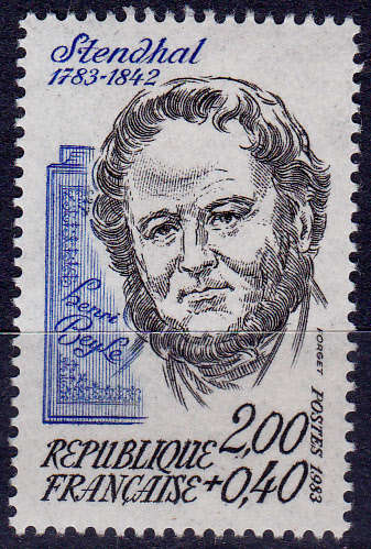 FRANCE 1983, 12 Nov. 200th ANNIV BIRTH of STENDHAL, single, MNH, CV +/-R 20.00 view scans