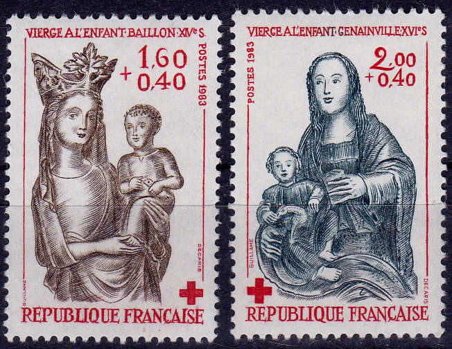 FRANCE 1983, 26 Nov. RED CROSS, set, MNH, CV +/-R 30.00 view scans