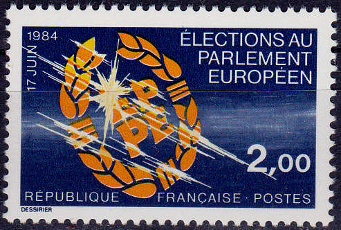 FRANCE 1984, 24 March. 2nd DIRECT ELECTIONS, single, MNH, CV +/-R 20.00 view scans
