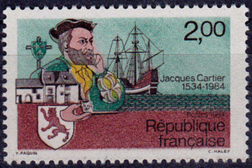 FRANCE 1984, 20 April. 450th ANNIV JACQUES CARTIER VOYAGE, single, MNH, CV +/-R 20.00 view scans