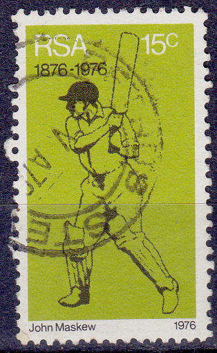 RSA 1976, 15 March. 100th ANNIV SA CRICKET, single, UNH, CV R 2.00 view scans