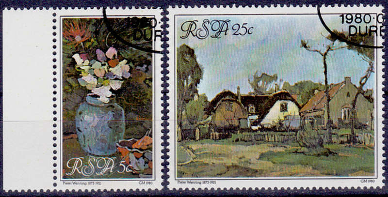 RSA 1980, 6 May. TRIBUTE TO PIETER WENNING, set, CTO, CV R ?? view scans