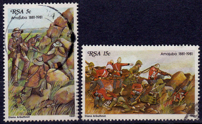 RSA 1981, 27 Feb. 100th ANNIV BATTLE of AMAJUBA, set, UH, CV R 3.00 view scans