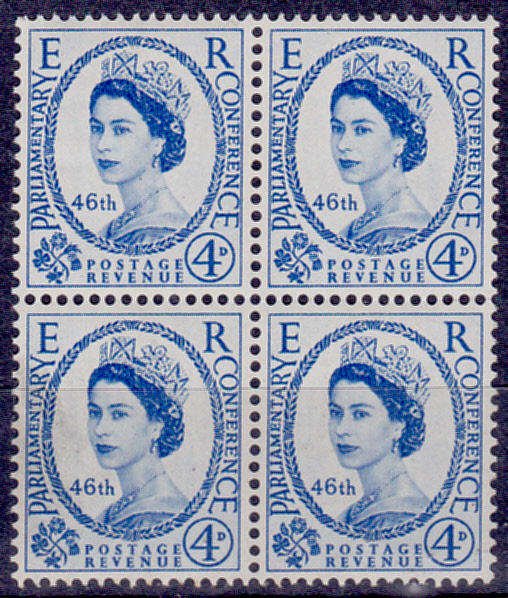 ENGLAND 1957, 12 Sept. 46th CONFERENCE, single block, MNH, CV+/- R 80.00 view scans
