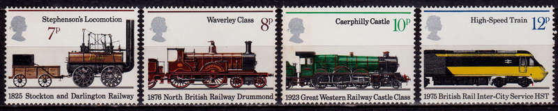 ENGLAND 1975, 13 Aug. LOCOMOTIVES, set, MNH, CV +/-R 30.00 view scans