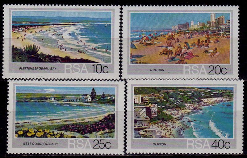 RSA 1983, 12 Oct. TOURISM SA BEACHES, set, MNH, CV R 10.00 view scans