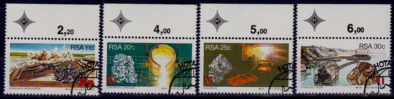 RSA 1984, 8 June. STRATEGIC MINERALS, set, CTO, CV R ?? view scans